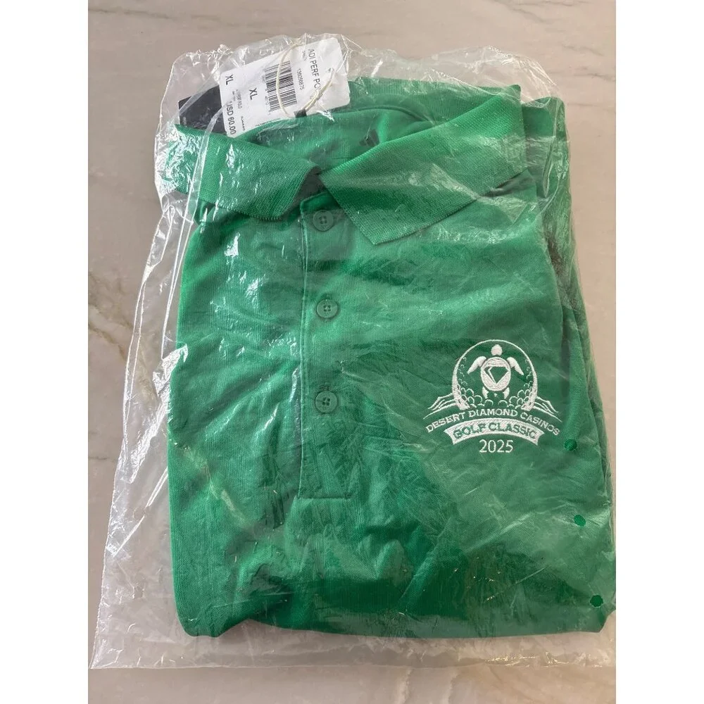 Adidas Golf Adi Performance Short Sleeve Golf Polo Shirt in Green XLarge New